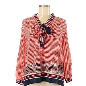 (NWOT) Juicy Couture XS silk long sleeve blouse